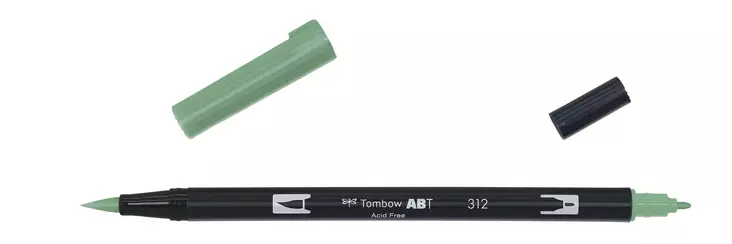 Tombow ABT Dual Brush 312 holly green - Taidekynät - TOM11312 - 1