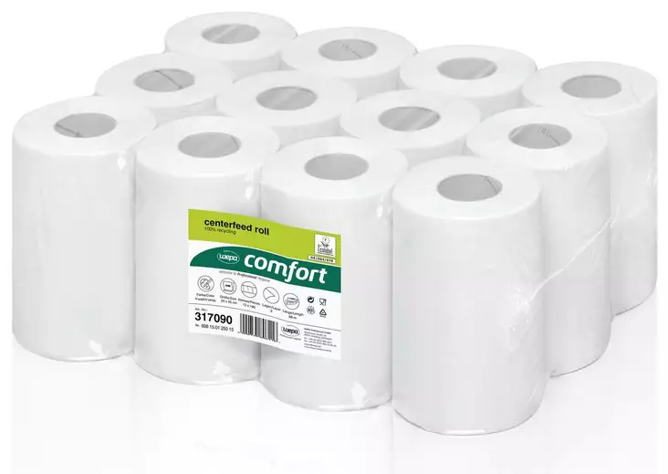 Vetopyyhe l.valkoinen.2-krs. 12rll/säkki. 68m/rll - Vetopyyhkeet - 143072 - 2