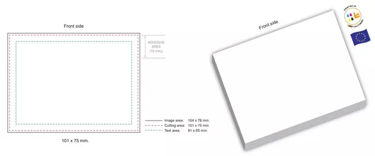 Viestilappu 101x75mm PAINETTU 50 arkkia/nide - Painetut vihkot viestilaput - 3542 - 1