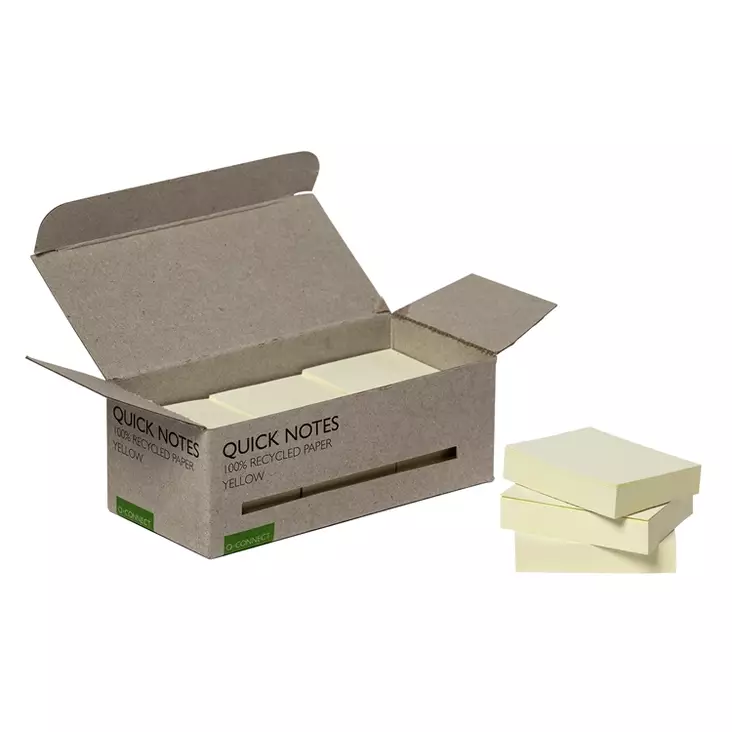 Viestilappukuutio Q-EKO 38X51mm kelt/12 - Viestilaput, muistilaput, kuutiot - 236872 - 1