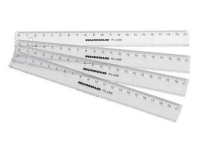 Viivain 20 cm läpinäkyväntussireuna - Viivaimet, harpit - 53642 - 1