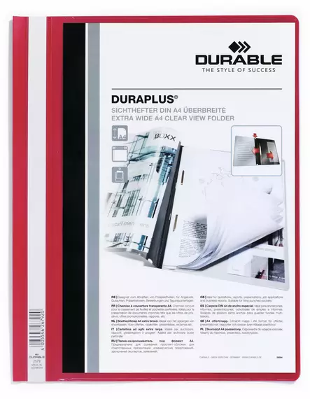 DURABLE DURAPLUS TARJOUSKANSIO PUNAINEN - Kansiot - 257903 - 1