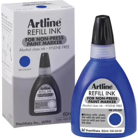 Artline Non-press 437A täyttömuste 60ml sininen - Merkkauskynät, -tussit - ART406013 - 1