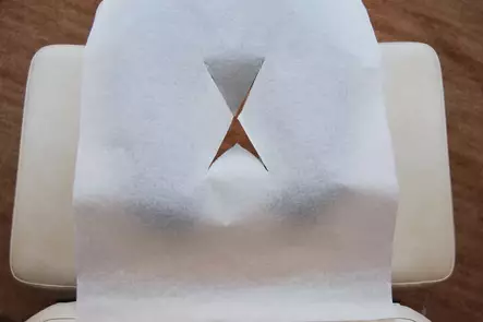 Paplaset Kasvoaukon Suoja Kreppi X-viilto 47x35cm, 1 kpl= 500 suojapaperia - Suojaliinat, pefletit, kasvopyyhkeet - 11303 - 1