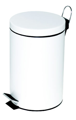 Roskakori 12 L polkimella, valkoinen - Paperikorit, roskakorit - 129983 - 1