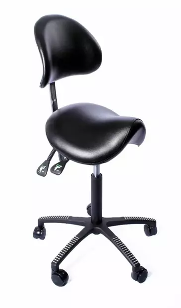 Satulatuoli ErgoFinland Lenni musta keinonahka - Satula tuolit - 605113 - 2