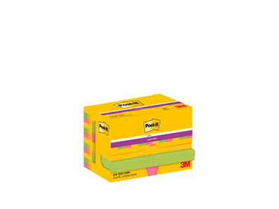 Viestilappu Post-it Super Sticky Carnival 47x47mm /12 - Viestilaput, muistilaput, kuutiot - 18363 - 1