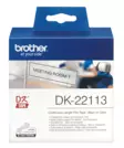 Brotherin alkuperäinen DK22113-rullatarra, musta/läpinäkyvä, 62 mm - Brother tarrakirjoittimet ja tarrateipit - DK-22113 - 1
