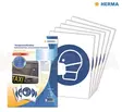 Herma "Käytä suojamaskia" ø20 5kpl - Säänkestävät tarra-arkit A4 - HER12923 - 1