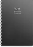 Kalenteri 2026 Tuntimuistio musta Eco parikierresidottu A4 - Pöytäkalenterit - 398023 - 2