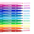 Marker Tombow TwinTone Rainbow 0,3/0,8 (12) - Merkkauskynät, -tussit - TOM13043 - 2