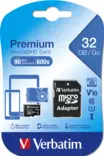 Micro SDHC Card 32GB Class 10 w/adaptor - Muistitikut, CD-, DVD-levyt - 44083 - 1