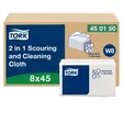 Puhdistusliina 2-in-1 450150 W8/8X45kpl - Käsipyyhkeet - 394283 - 1
