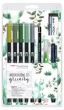Tombow ABT Dual Brush set Greenery (9) - Taidekynät - TOM11073 - 2