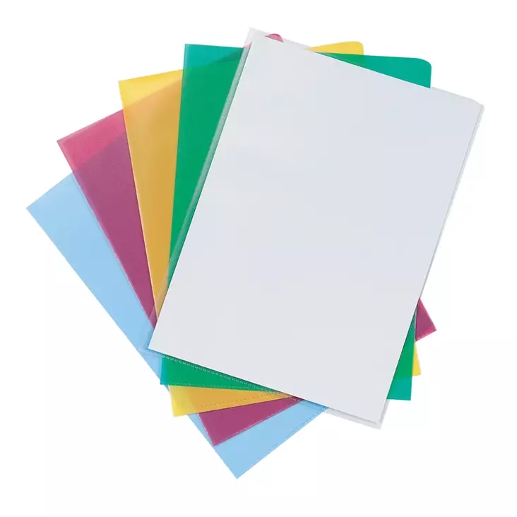 Muovitasku Q-CONNECT A4 PP120 LPS värilajitelma/100kpl - Muovitaskut - 204033 - 1