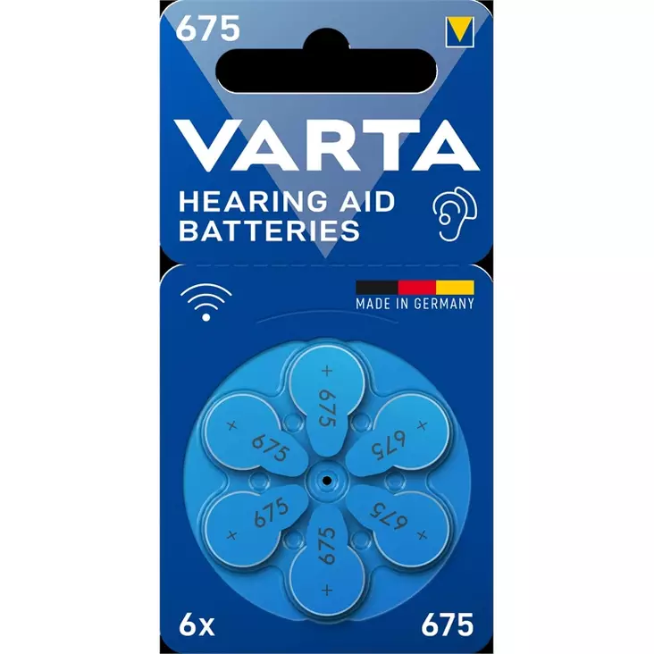 Paristo Varta Hearing Aid Batteries675/6KPL - Paristot, varavirtalähteet - 395053 - 1