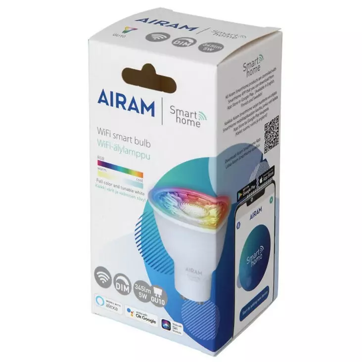 Airam Smart PAR16 5W op RGB/TW GU10 - Valaisintarvikkeet, lamput - 15413 - 1