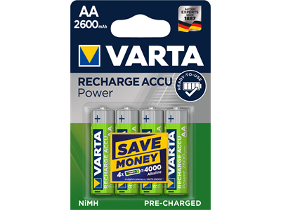 Akkuparisto Varta Power AA HR06/4 2600mAh/4 - Paristot, varavirtalähteet - 252043 - 2