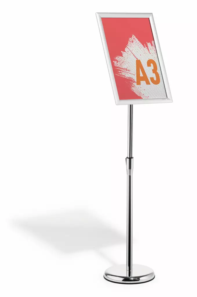 Durable Lattiateline Snapkehys alumiini A3 hopea - Infotaskut, julistekehykset - 479923 - 1