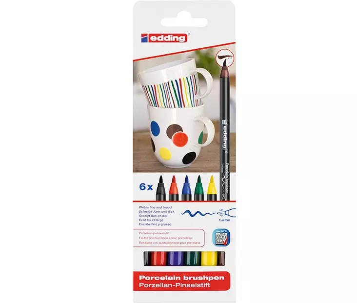 EDDING POSLIINIKYNÄSARJA PERHE /6 - Lasitaulutussit, liidut - 75883 - 1