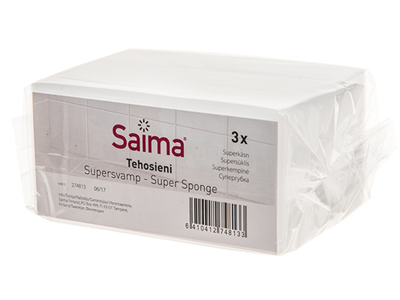 Ihmesieni Saima valkea 12x6x2,5CM /3kpl - Siivous-ja keittiötarvikkeet - 84733 - 1