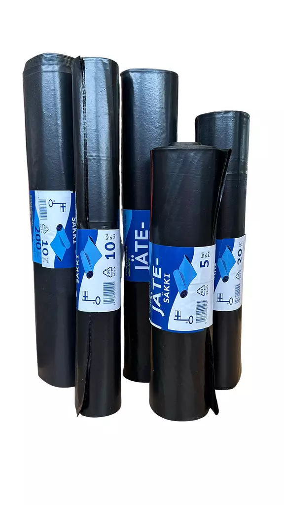 Jätesäkki musta 240L 0,060mm/5 - Jätepussit- ja säkit - 18023 - 1
