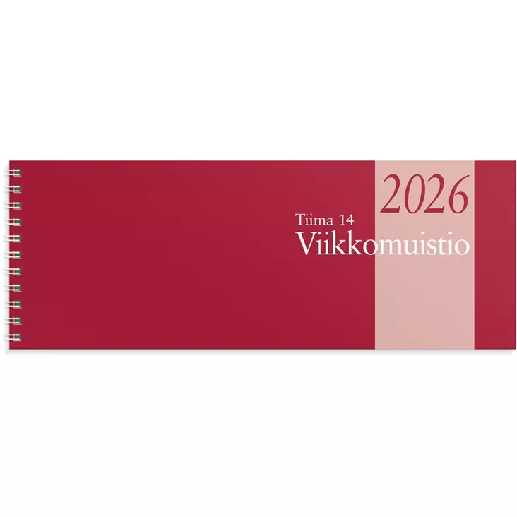 Kalenteri 2026 Tiima 14 viikkomuistio parikierresidottu - Kalenterit - 398073 - 1