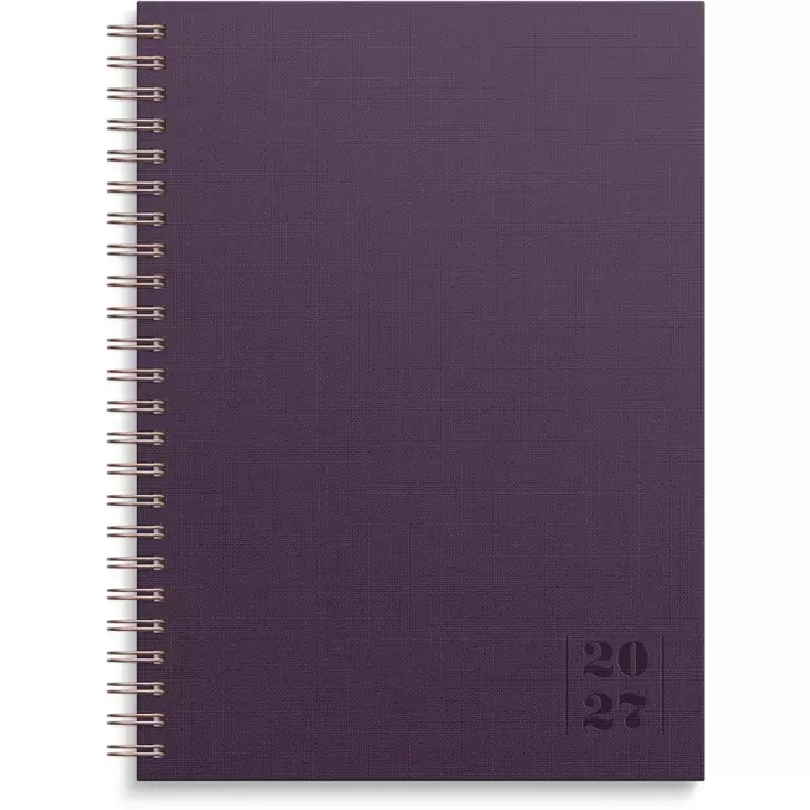 Kalenteri 2027 Business Textile luumu - Pöytäkalenterit - 10143 - 1