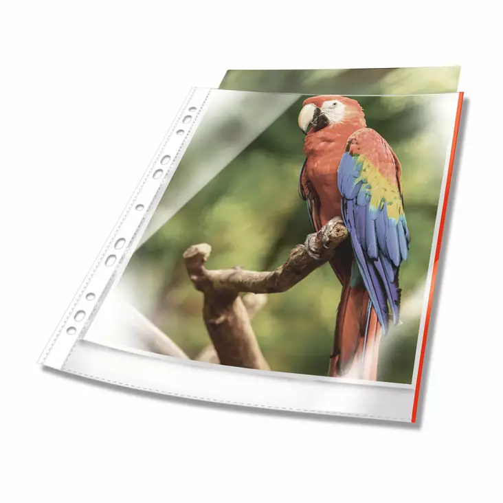 Kansiotasku PREMIUM A4 punaisella tunnisteraidalla 25kpl - Kansiotaskut - 265503 - 1