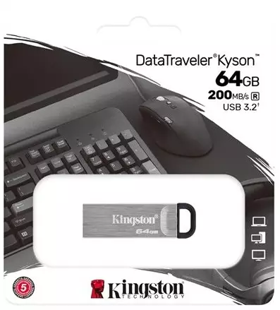 Kingston DataTraveler Kyson 64Gb - Muistitikut, CD-, DVD-levyt - 6182683 - 1