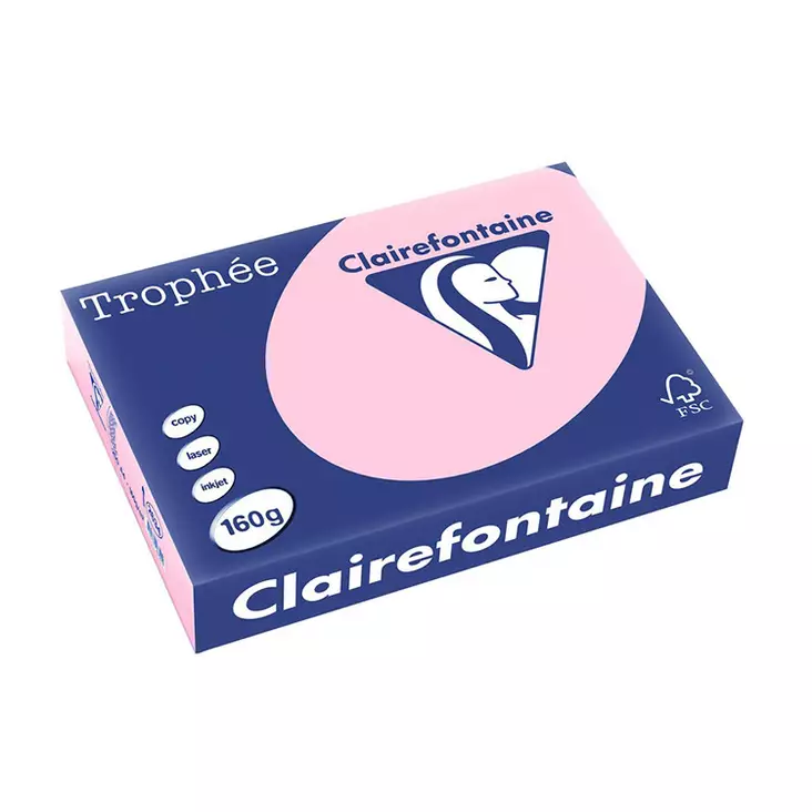 Kopiopaperi Trophee A4 160g pinkki - Värilliset tulostuspaperit - 14013 - 1