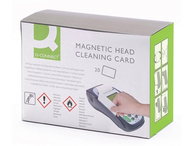 Korttilukijan puhdistuskortti Q-Connect, 20 kpl/pkt - Puhdistusliinat ja paineilma - 278183 - 1