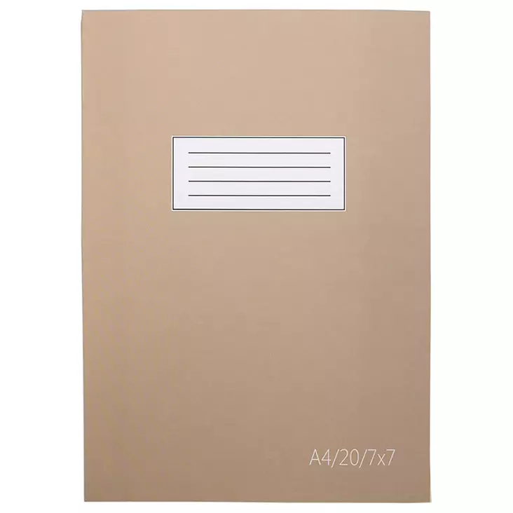 Kouluvihko ruskea A4/20 ruudut 7x7mm, 20 kpl/pkt - Kouluvihkot - 11323 - 1