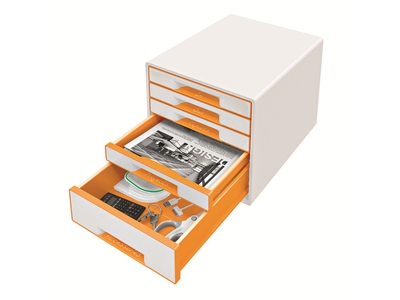 Laatikosto Leitz Wow valkoinen/oranssi - Säilytyslaatikot, -kuutiot - 283463 - 1