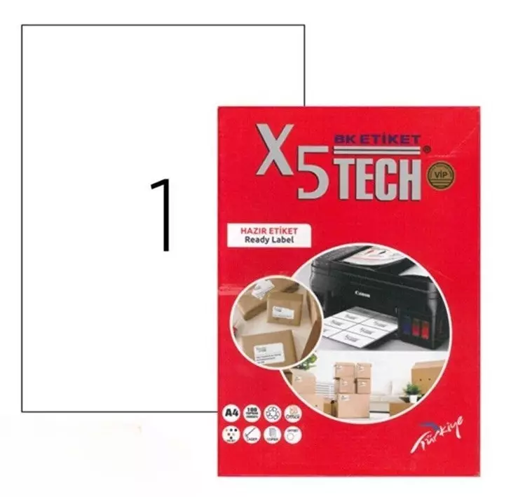 Monitoimikalvotarra A4 kirkas 100kpl - Paperitarra-arkit A5, A4 - BK-2000-03 - 1