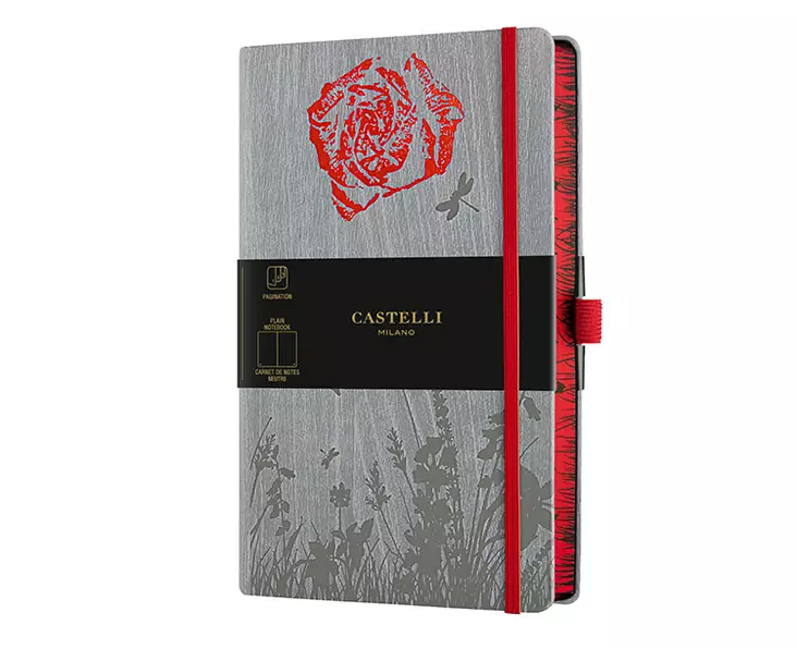 Muistikirja Castelli 13x21cm 224sivua blanko Foresta Rose - Muisti- ja konttorikirjat - 11643 - 1