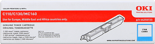 Oki C110/C130/MC160 cyan - Oki laserkasetit - 44250723 - 1