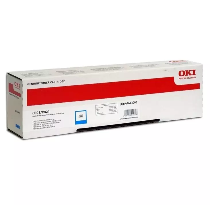 OKI C801/C821 Cyan 7300s - Oki laserkasetit - 44643003 - 1