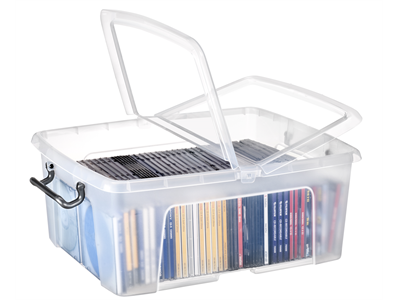 Säilytyslaatikko Strata kannella 24l läpinäkyvä - Säilytyslaatikot, -kuutiot - 283703 - 1