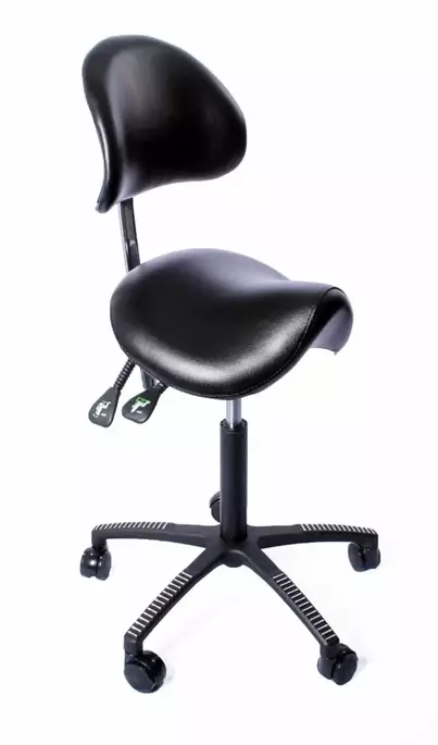 Satulatuoli ErgoFinland Lenni musta keinonahka - Satula tuolit - 605113 - 2