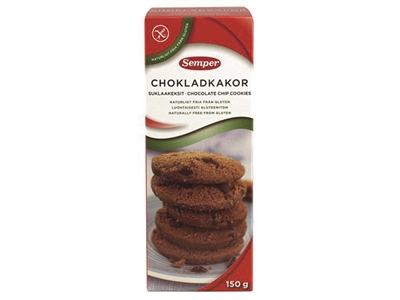 Suklaakeksi Semper gluteeniton 150 g - valmistettu luontaisesti gluteenittomista aineksista - Makeat keksit - 269203 - 1