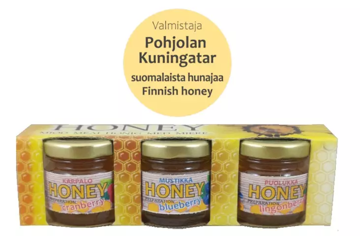Suomalaista hunajaa 3x50g Marja - Tuote/lahjapaketit - 4431103 - 1