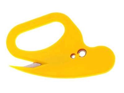 Turva- ja kalvoleikkuri keltainen /5 kpl pkt - Pakkaus- ja postitustarvikkeet - 252033 - 1