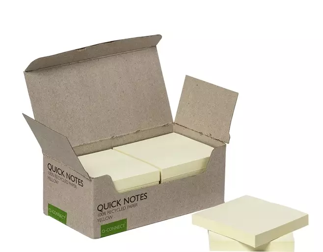 Viestilappukuutio Q-EKO 76X76mm kelt/12 - Viestilaput, muistilaput, kuutiot - 236873 - 1
