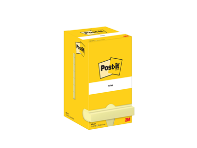 Viestilappu Post-it 654 76x76mm keltainen /12 - Viestilaput, muistilaput, kuutiot - 18353 - 1