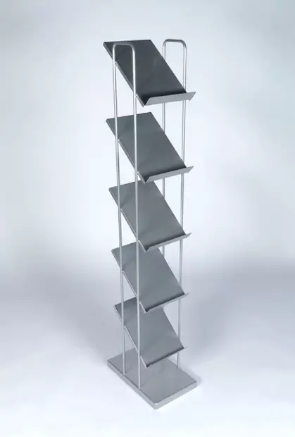 Esiteteline lattiamalli 5 tasoa hopea - Infotaskut, julistekehykset - 43900014 - 1