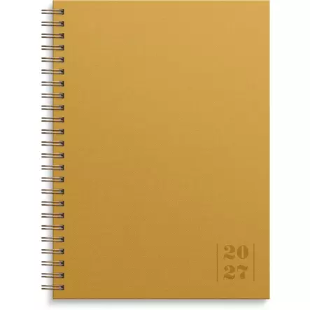 Kalenteri 2027 Business Textile sinapinkeltainen - Pöytäkalenterit - 10144 - 1