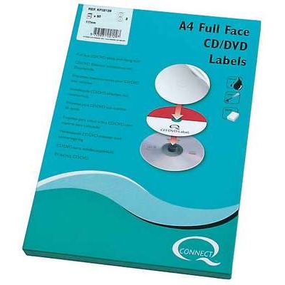 Monitoimitarra Q-Connect CD/DVD Full Face 117mm/50 - Paperitarra-arkit A5, A4 - 225194 - 2