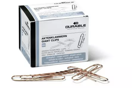 Paperiliitin 77mm kupari 100kpl - Paperiliittimet,-puristimet,liitinrasiat - DU121324 - 1