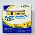 Dymo 6000/9000/PC-10 Tarrakasetti 12mm Keltainen - Dymo tarrakirjoittimet ja tarrateipit - 61214 - 1